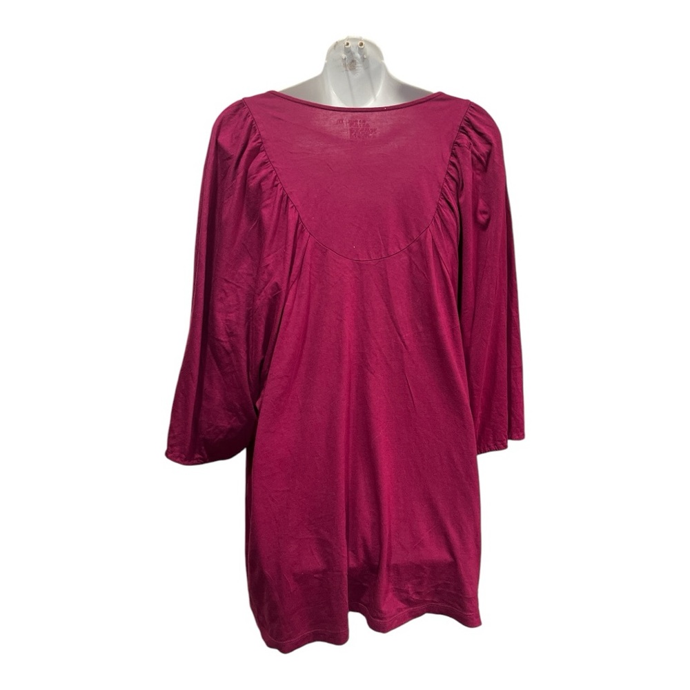 Old Navy Pink Ruched 3/4 Sleeve Tunic. Size XXL